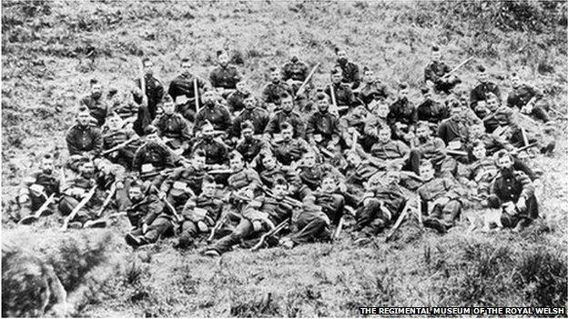 These men are the B Company 2/24th Regiment- the men who defended Rorke's Drift.