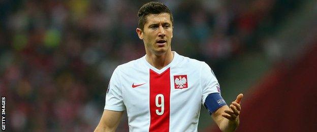 Poland captain Robert Lewandowski