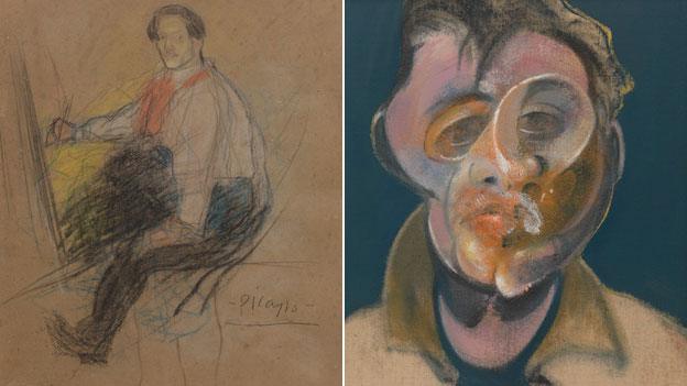 Self-portraits by Pablo Picasso and Francis Bacon