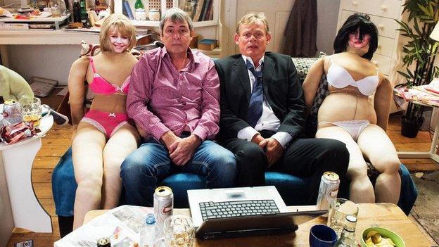 Neil Morrissey and Martin Clunes as Tony and Gary