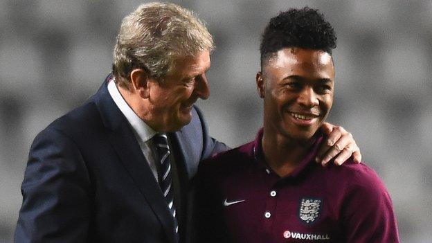 Roy Hodgson and Raheem Sterling