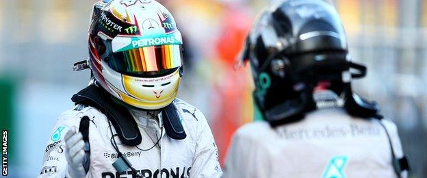 Lewis Hamilton and Nico Rosberg