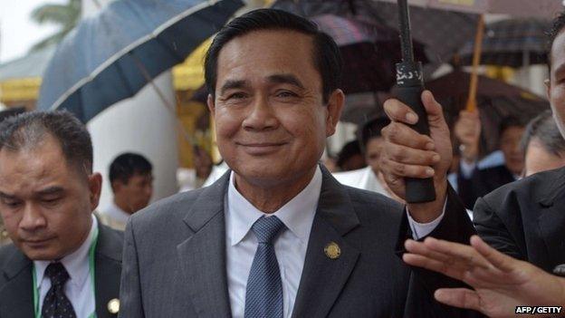 Thai Prime Minister Prayuth Chan-ocha in Yangon, Myanmar on 10 October 2014