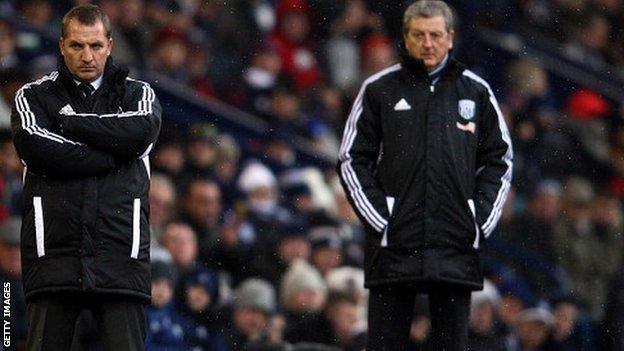 Brendan Rodgers (left) and Roy Hodgson