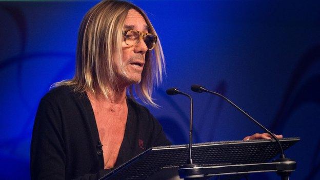 Iggy Pop delivering the John Peel Lecture