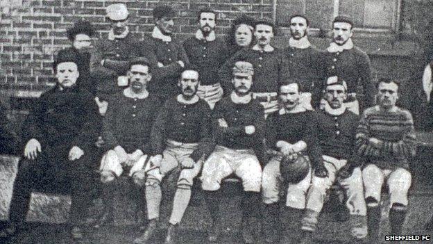 Sheffield FC team in 1857