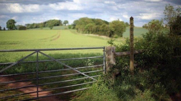 A general view of the countryside in rural Shropshire in 2011