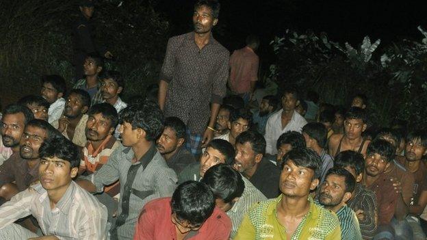 Refugees in Phang Nga province, southern Thailand on 11 October 2014