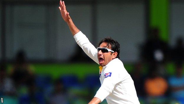 Pakistan bowler Saeed Ajmal