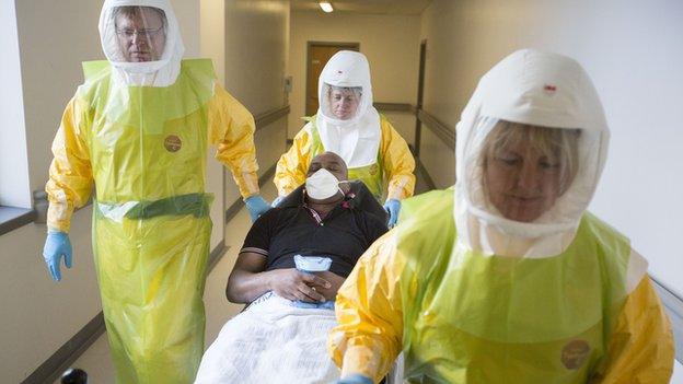 Health workers taking part in Ebola trial to test emergency service response