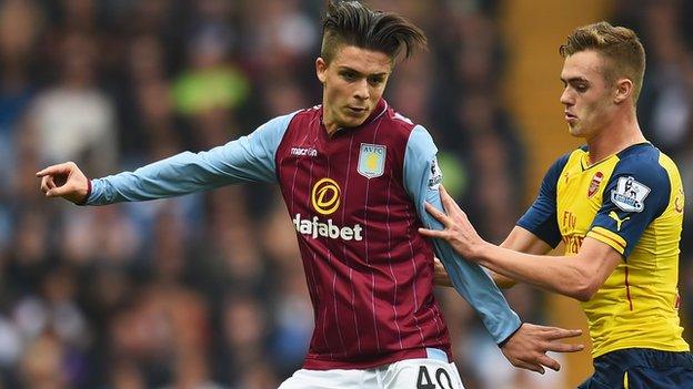 Aston Villa midfielder Jack Grealish