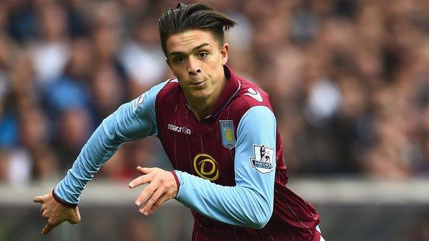 Aston Villa midfielder Jack Grealish