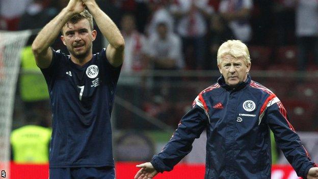 Scotland midfielder James Morrison (left) and manager Gordon Strachan