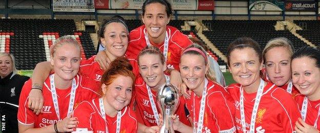 Liverpool celebrate winning th WSL title