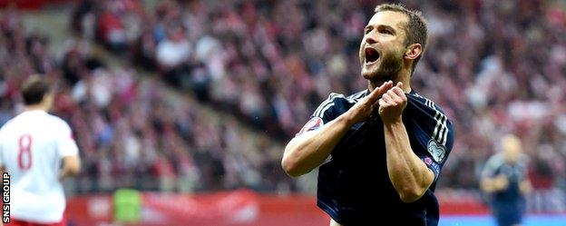 Shaun Maloney scored a wonderful goal for Scotland in Warsaw