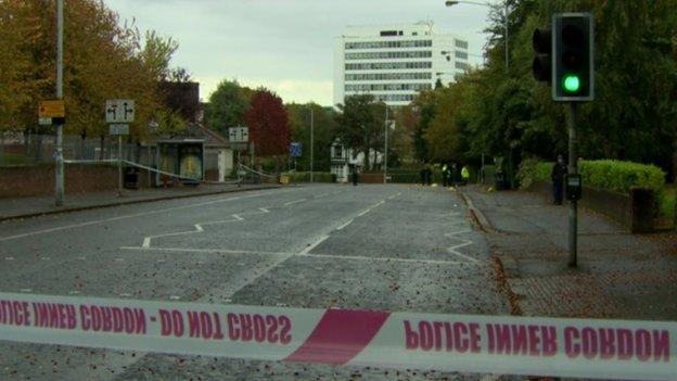 The student died following a road incident on the Malone Road near the Elms student village