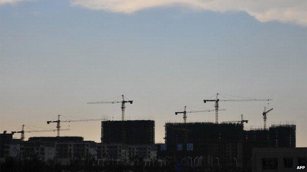 This picture taken on 2 August 2013 shows the skyline of Datong, north China's Shanxi province.