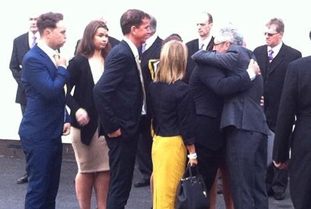 Glenn Thomas's family arrive at Lowther Pavilion
