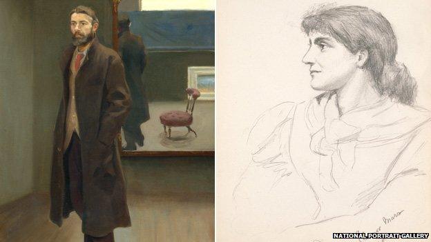 Edward Carpenter by Roger Fry and Eleanor Marx by Grace Black