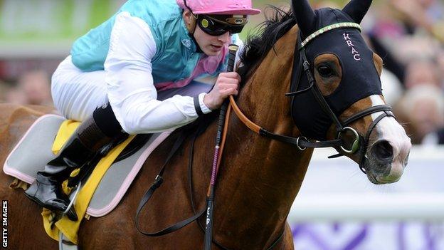 James Doyle riding Noble Mission win The Betfair Price Rush Huxley Stakes at Chester racecourse in May