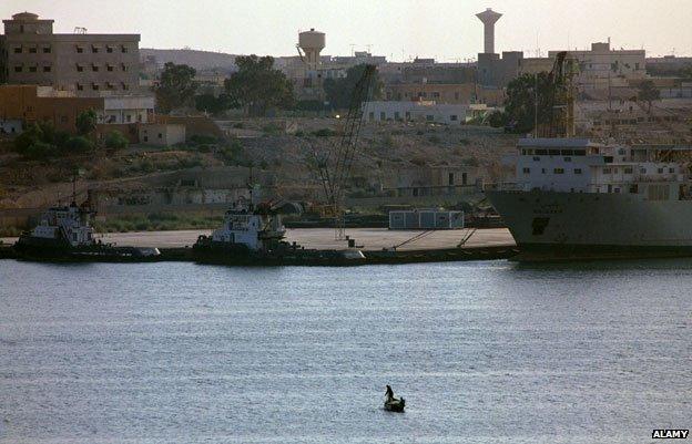 The oil exporting terminal and harbour