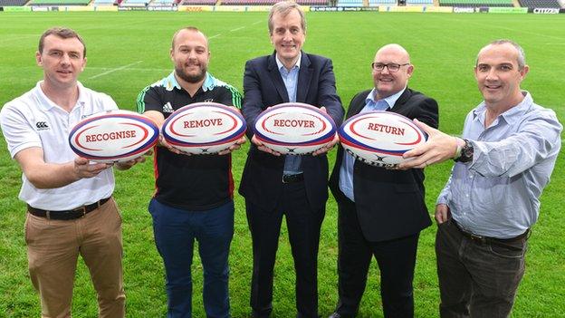 (L-R) Richard Bryan, Mark Lambert, Simon Kemp, Phil Winstanley, Conor O'Shea.