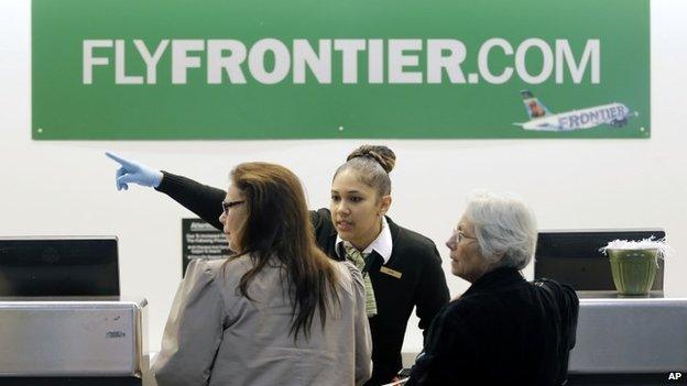 Frontier check-in desk