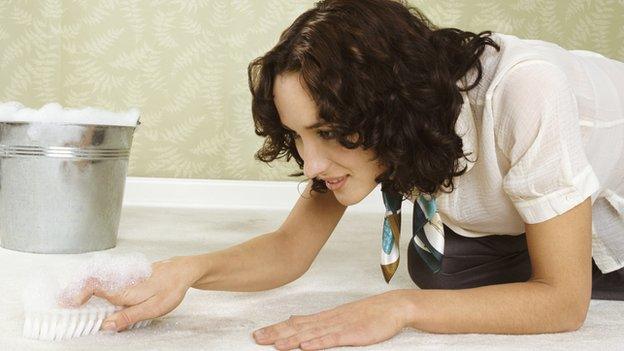 Woman cleaning