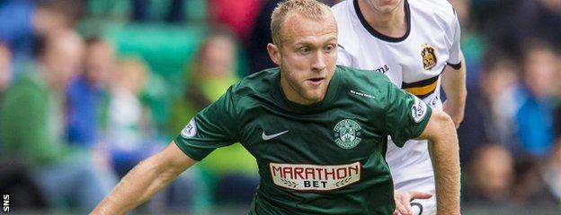 Hibernian midfielder Dylan McGeouch