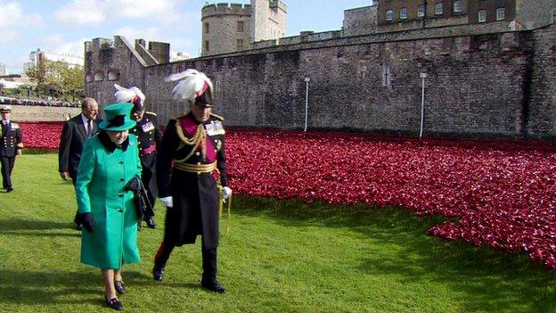 Queen at Tower of London