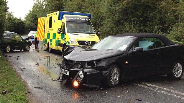 Crash on A3102 near Calne in August 2014