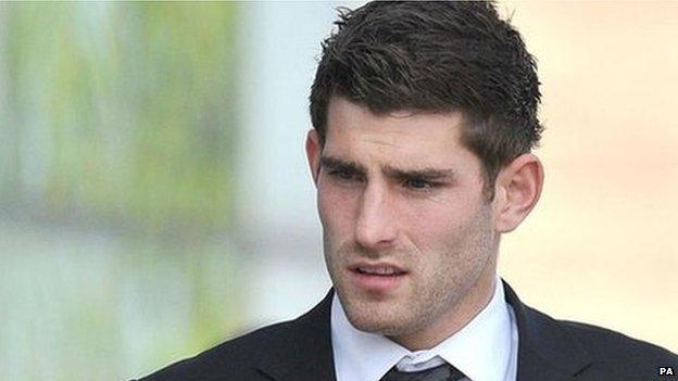 Ched Evans leaves court