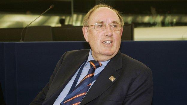 Ashley Mote at the European Parliament"s first full session of the year on January 15, 2006.