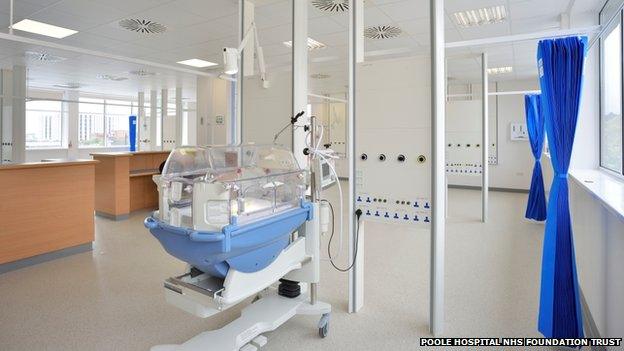 Refurbished neonatal unit at Poole Hospital