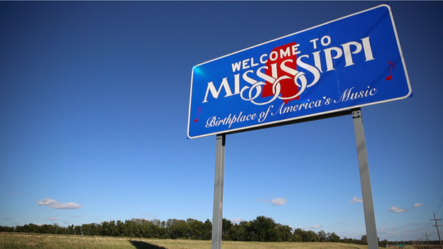 Welcome to Mississippi sign