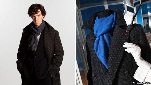 Benedict Cumberbatch as Sherlock, (r)his famous Belstaff coat