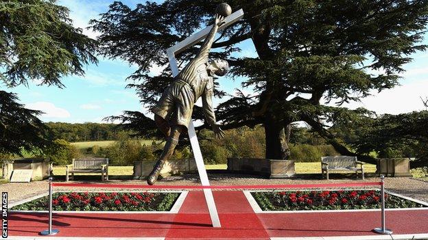 The statue of Arthur Wharton was unveiled at the national football centre