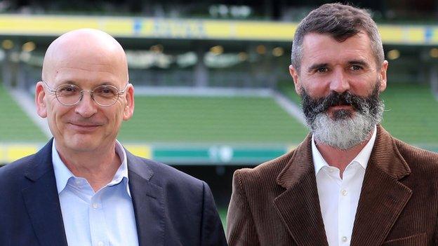 Author Roddy Doyle and Roy Keane