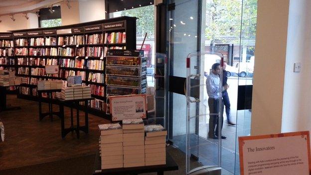 Doors at Waterstones