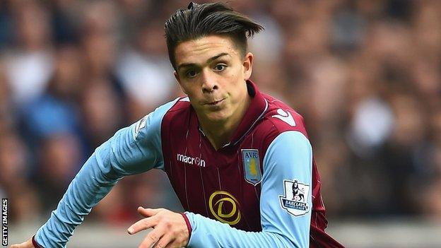 Aston Villa winger Jack Grealish