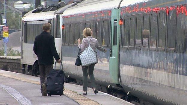 Commuters at Norwich station