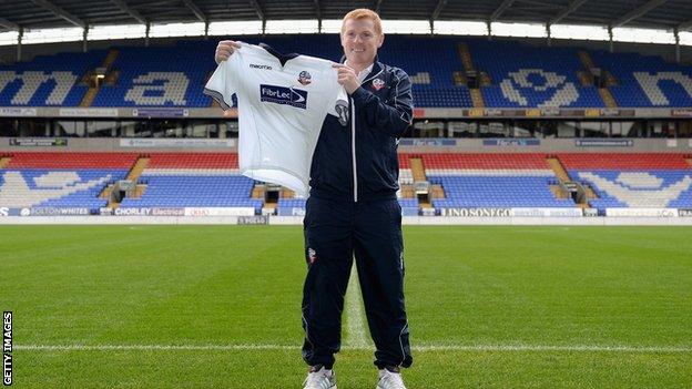 Bolton Wanderers manager Neil Lennon