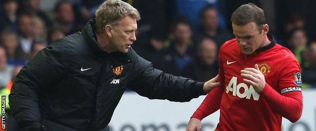 David Moyes and Wayne Rooney