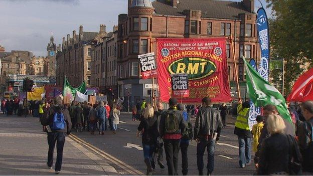 Campaigners on march