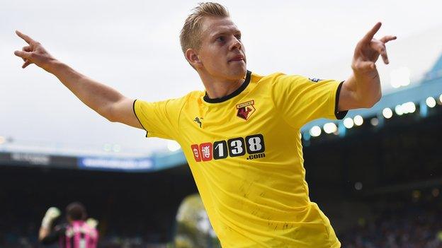 Matej Vydra scored Watford's third goal