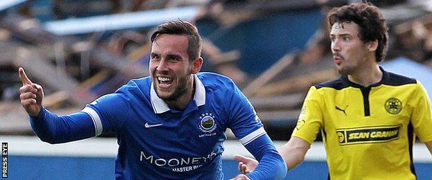 Andrew Waterworth scored the first goal but his Linfield side lost 3-1 at home to Cliftonville