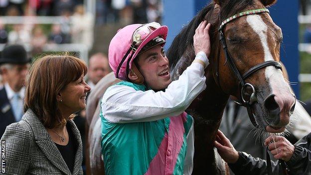 Lady Jane Cecil, James Doyle and race horse Noble Mission at Ascot