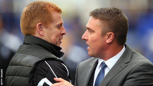 Bolton's Neil Lennon and Lee Clark of Birmingham