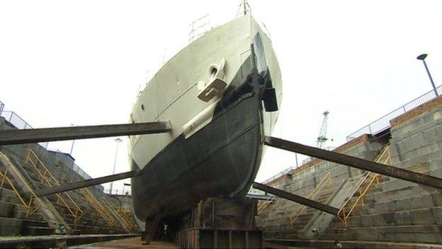 HMS M33 at Portsmouth