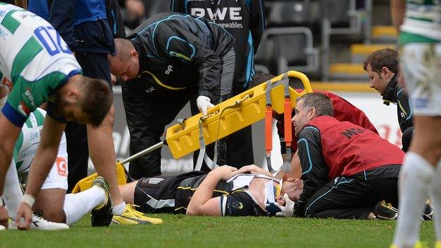 Dan Baker receives treatment